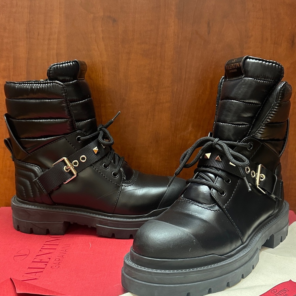 Valentino Black Quilted Men's Boots